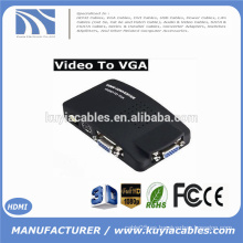 AV RCA Composite Entrada S-VIDEO a VGA Salida Monitor Convertidor Adaptador DVD CCTV